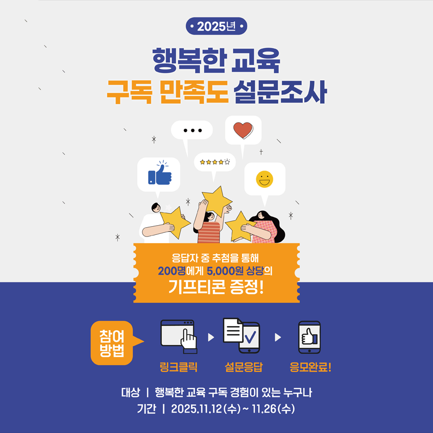 2025년 행복한교육 구독 만족도 설문조사