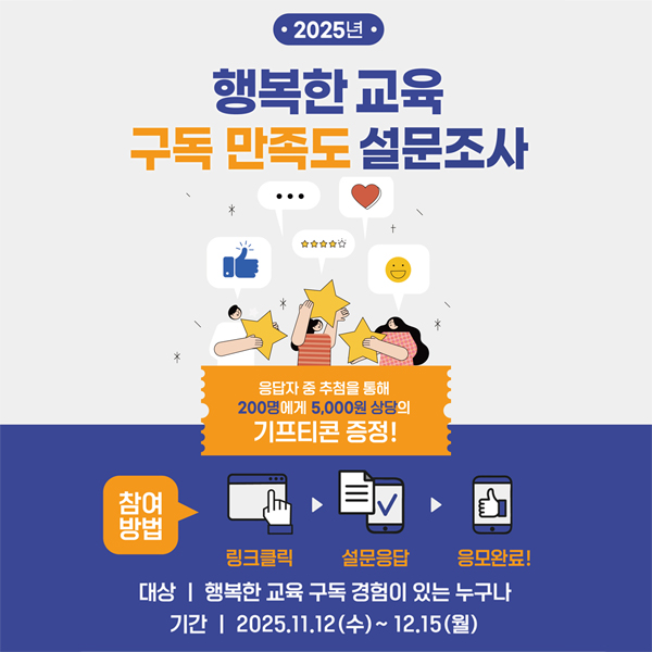 2025년 행복한교육 구독 만족도 설문조사